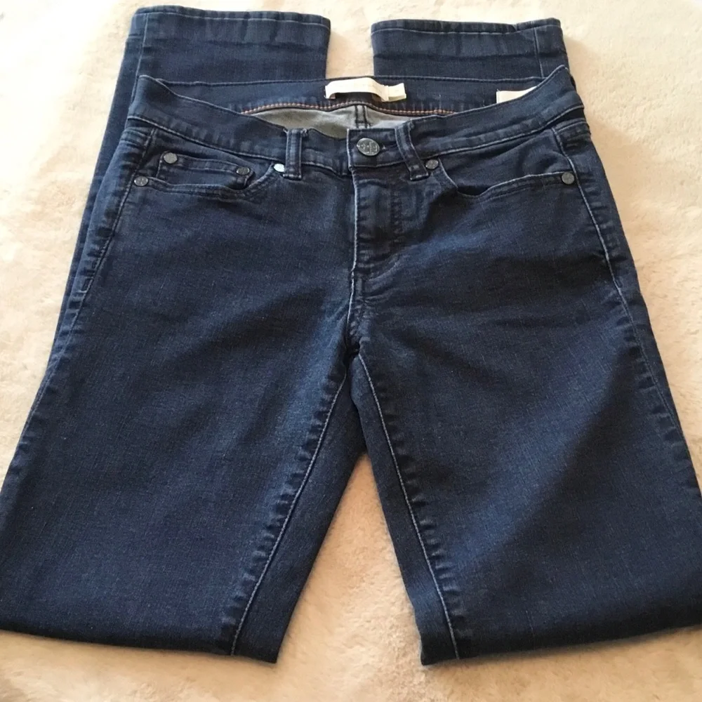 Tory Burch Dark Blue Straight Leg Jeans - Size 26
